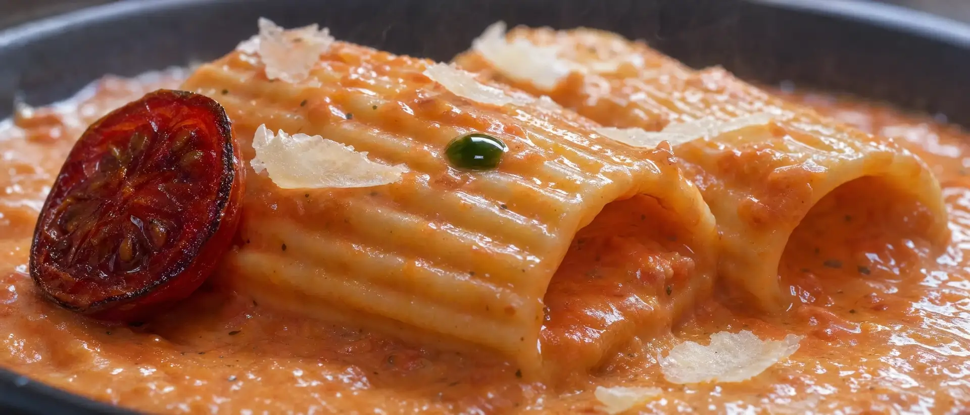Cannelloni in romige tomatensaus met Parmezaanse kaas